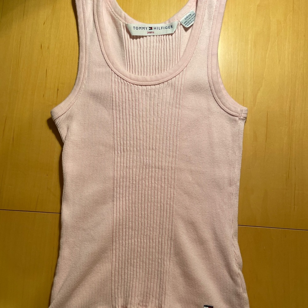 Vintage baby pink Tommy Hilfiger tank top